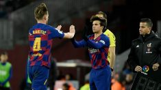 Riqui Puig entra a un partido con el Barcelona. (AFP)