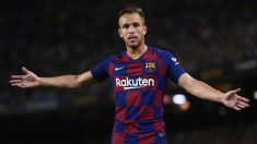 Arthur Melo durante un partido con el Barcelona esta temporada. (Getty)