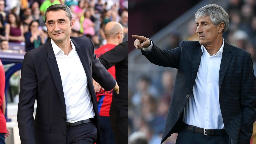 Ernesto Valverde y Quique Setién.