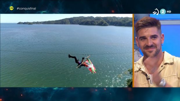 El conquistador del fin del mundo: Mikel pudo celebrar en plató su victoria