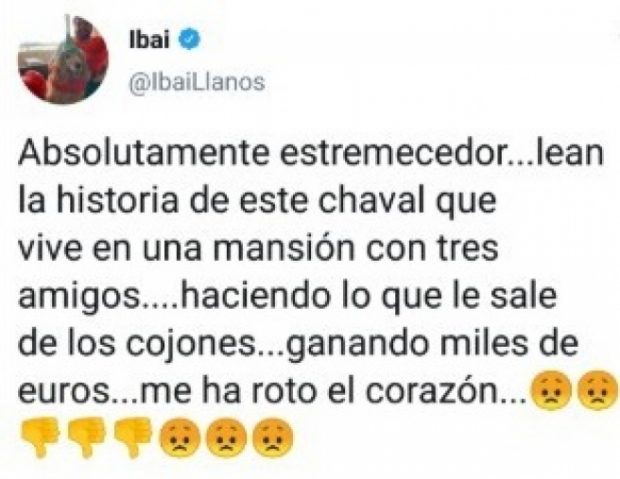 Ibai Llanos borró el polémico tuit 