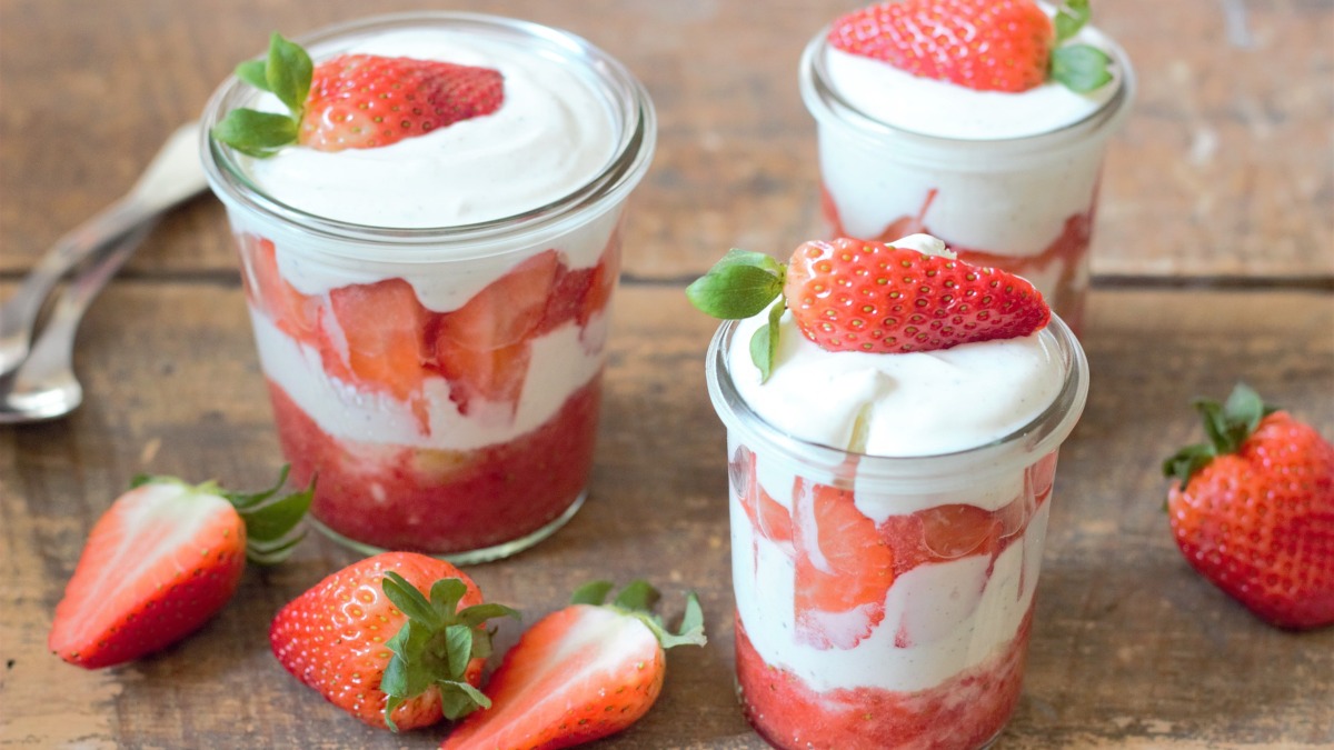 Panacota de fresas