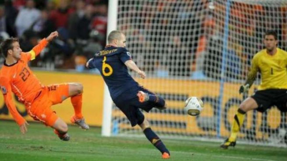 El 11 de julio de 2010 Iniesta marcó el gol que hizo que España ganara el Mundial de Sudáfrica