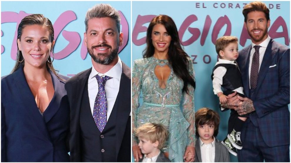 Lorena Gómez, René Ramos y la familia de Sergio Ramos.
