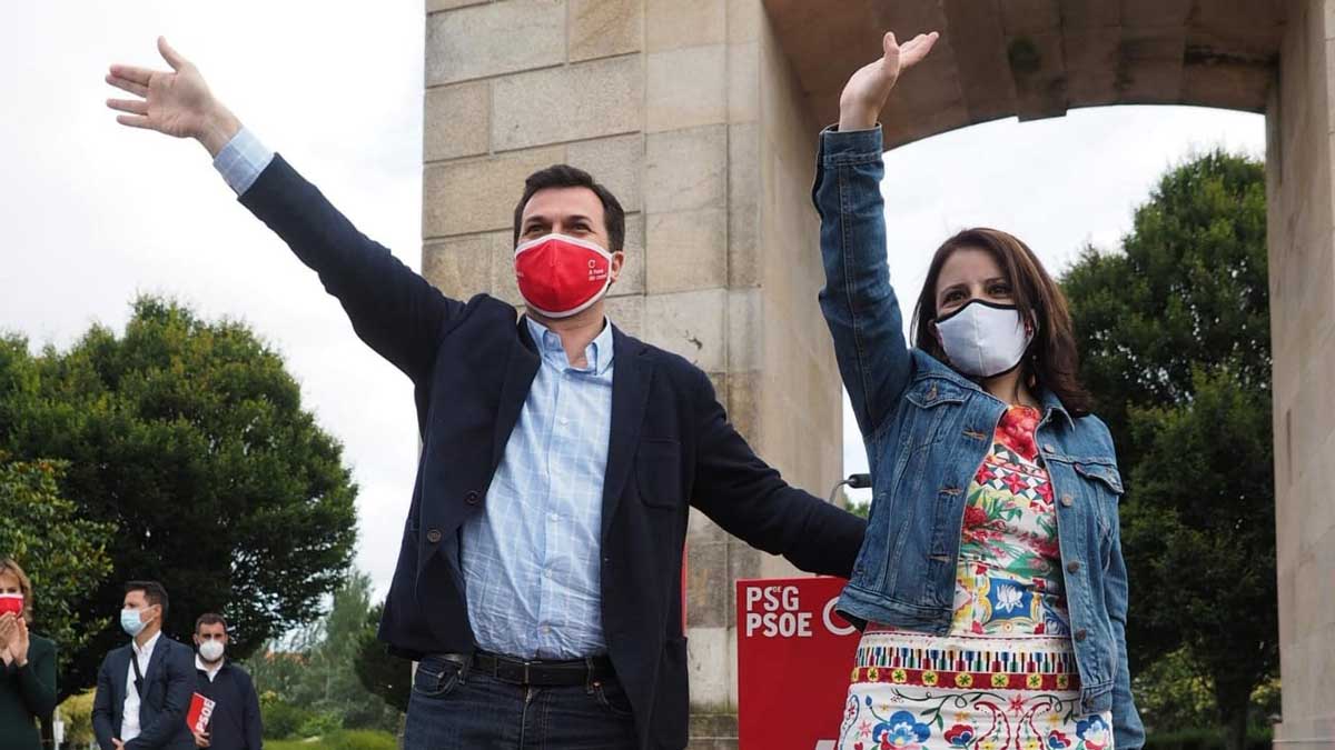 Gonzalo Caballero y Adriana Lastra. Foto: Europa Press