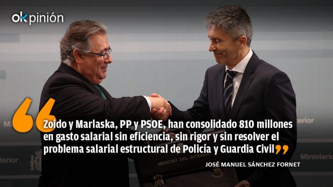 Salario de policías y guardias civiles