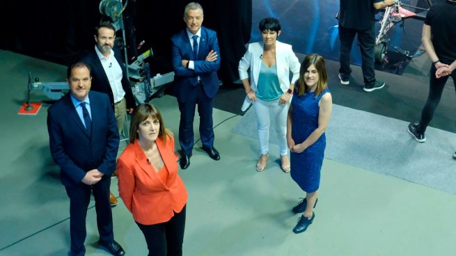 Debate electoral en la televisión vasca (Foto: EFE)