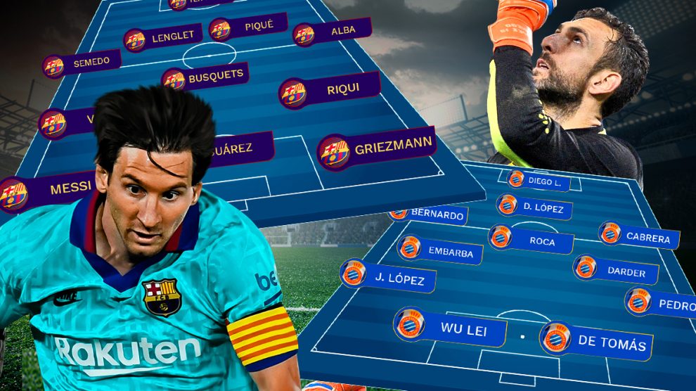 Barcelona y Espanyol se enfrentan en el Camp Nou.