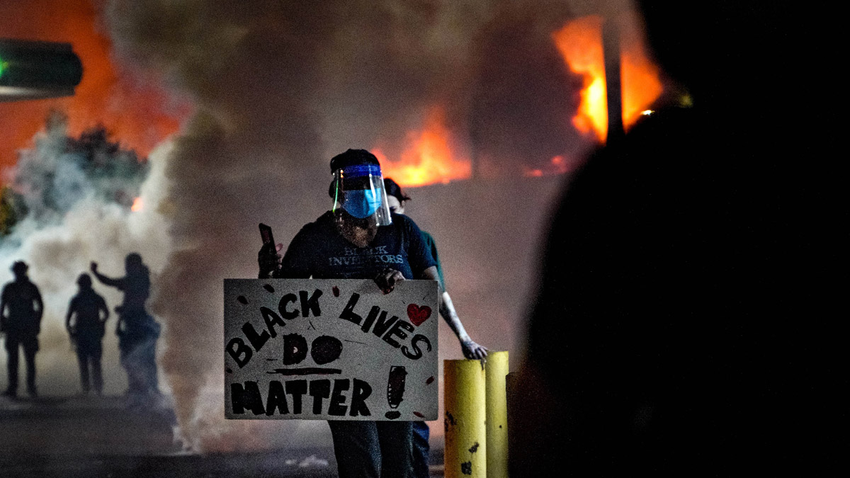 Disturbios en la ciudad norteamericana de Atlanta, capital del estado de Georgia. Foto: AFP
