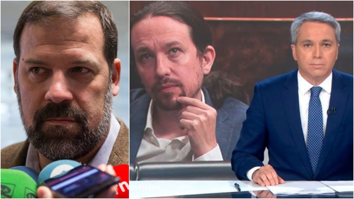 Alfonso Reyes, Pablo Iglesias y Vicente Vallés.