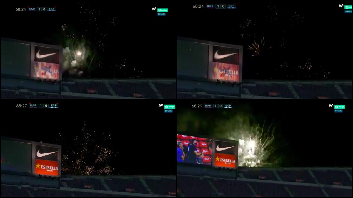 Así fue la celebración de los aficionados del Barça por el descenso del Espanyol. (Captura de pantalla)