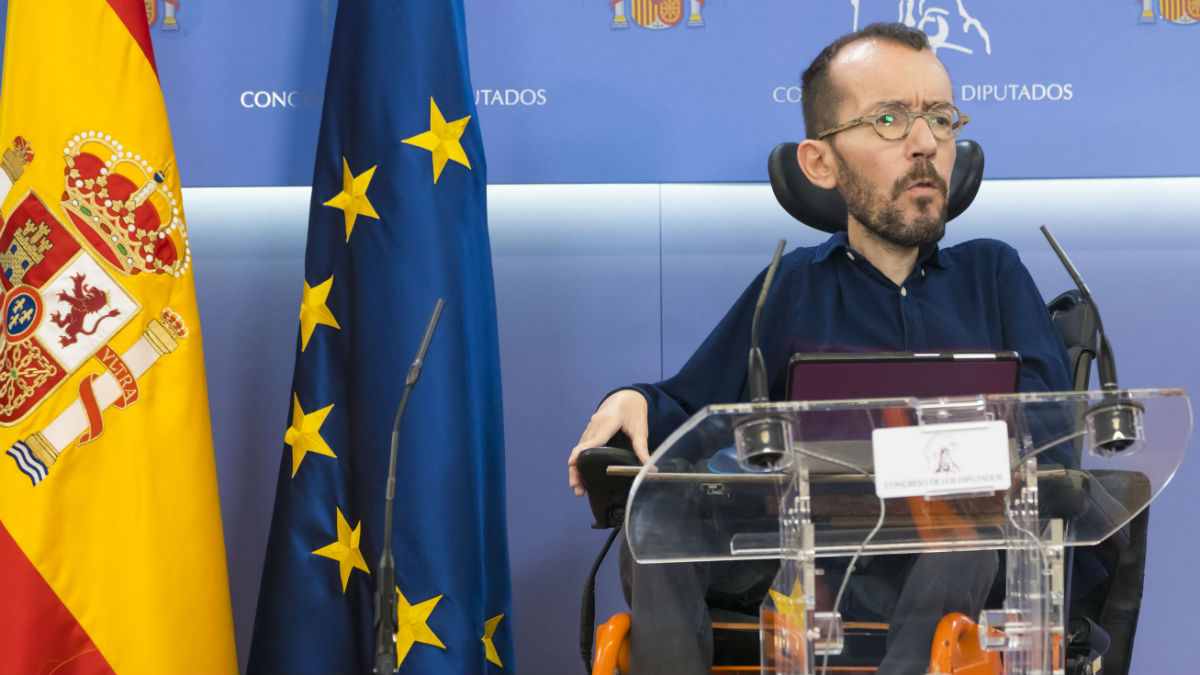 El portavoz de Podemos en el Congreso, Pablo Echenique. (Foto: EP)