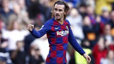 Griezmann celebra un gol con el Barça. (Getty)