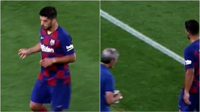 Suárez, tras ser sustituido.