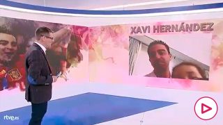 Xavi y su hija, durante la entrevista.