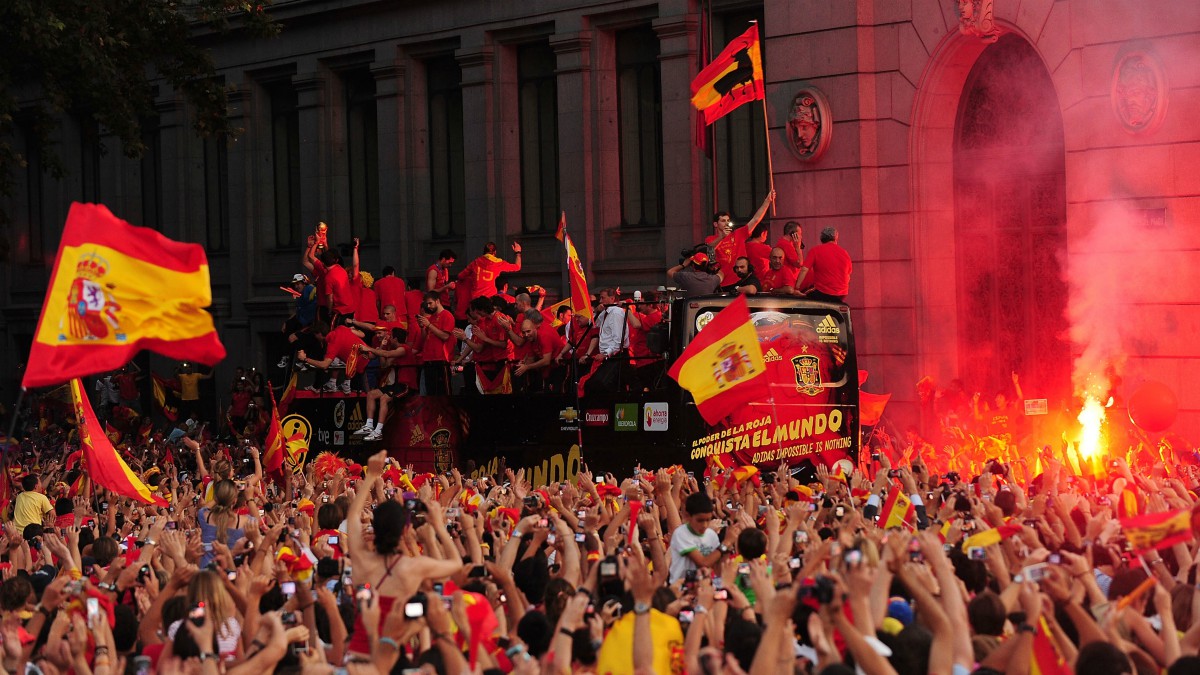 España celebra el Mundial de 2010. (Getty)