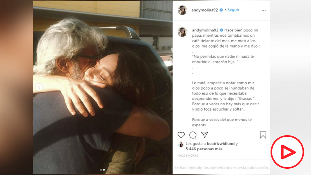 Andrea Molina declara su amor por su padre, Micky Molina