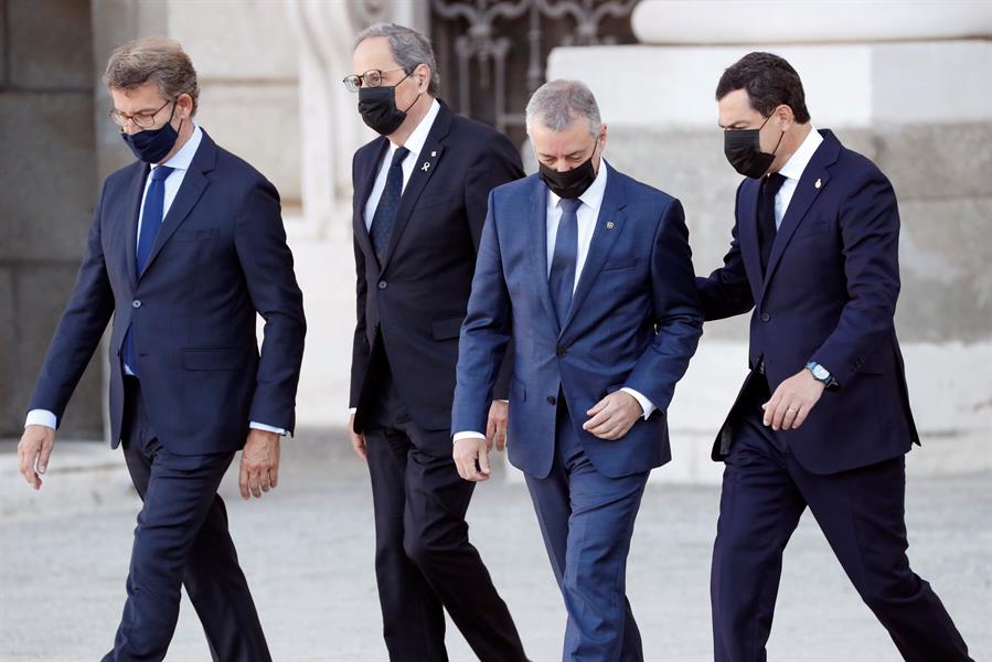 Alberto Núñez Feijóo, Quim Torra, Iñigo Urkullu, Juanma Moreno. Foto: EFE