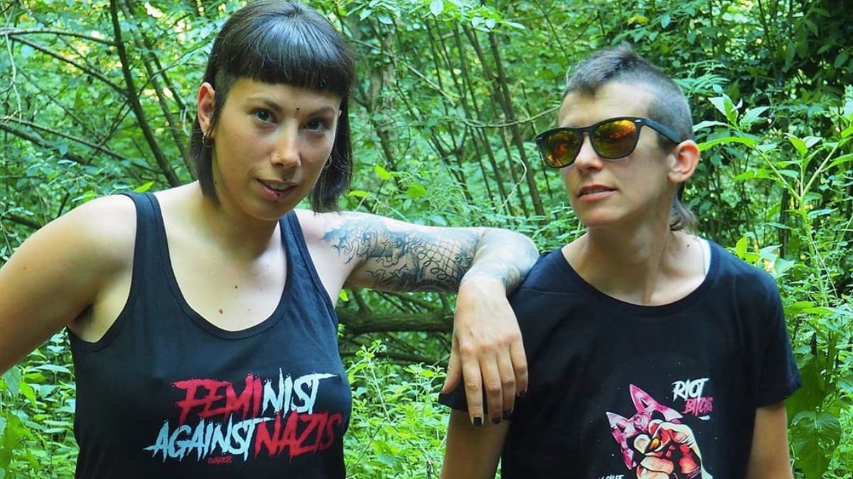 Feministas del colectivo Almas veganas.