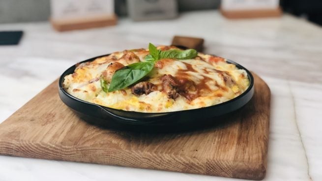 Receta de gratinado de carne con champiñones y queso