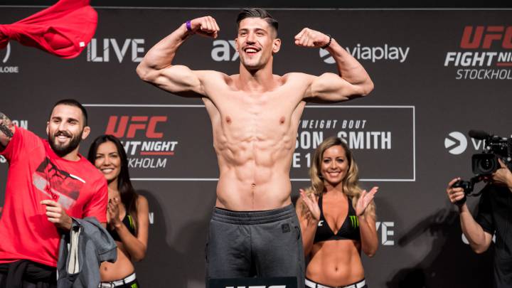 El español Joel Álvarez en un evento de la UFC.