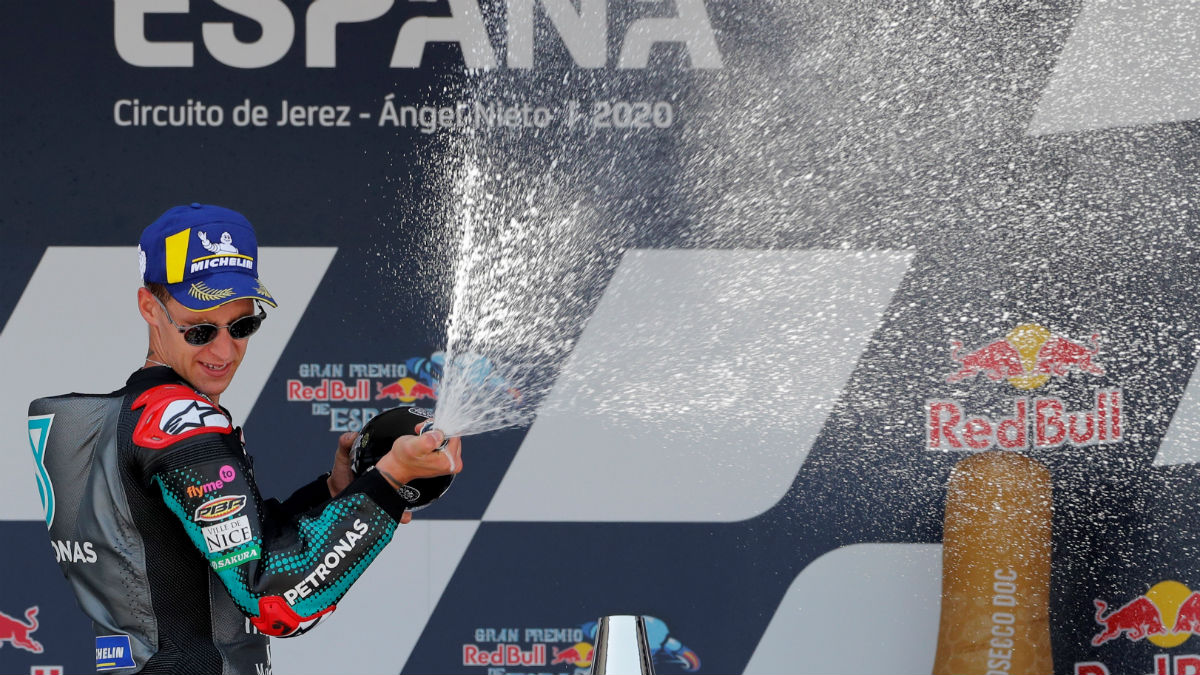 Quartararo se llevó el primer triunfo de la temporada de Moto GP. (EFE)