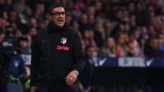 Mono Burgos, durante uno de sus últimos partidos con el Atlético de Madrid. (AFP)