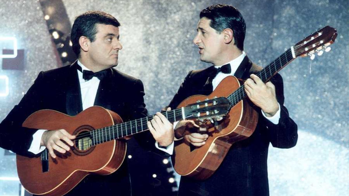 El dúo cómico de los años 90, Martes y Trece, en una actuación.