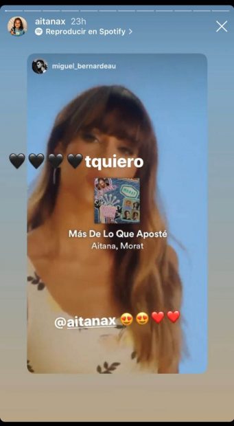 Aitana demuestra lo enamorada que está de Miguel Bernardeau en este gesto en Instagram