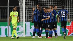 El Inter de Milán celebra un gol ante el Getafe. (AFP)