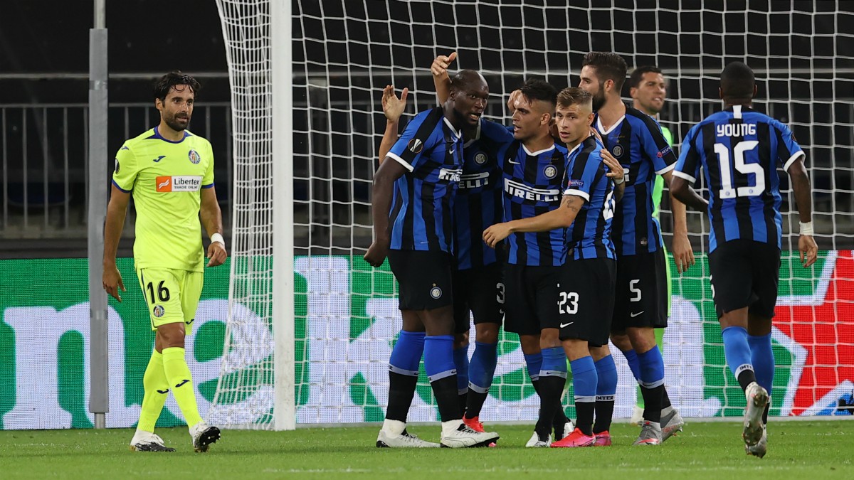 El Inter de Milán celebra un gol ante el Getafe. (AFP)