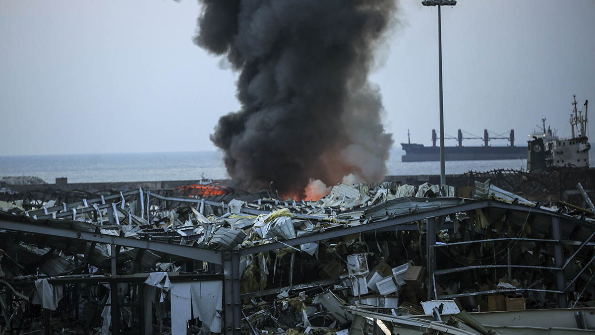 Imagen de la devastación causada por la gigantesca explosión de Beirut.