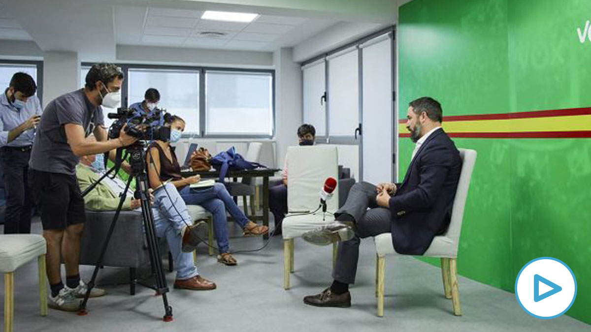 Santiago Abascal, durante la entrevista concedida a Europa Press.