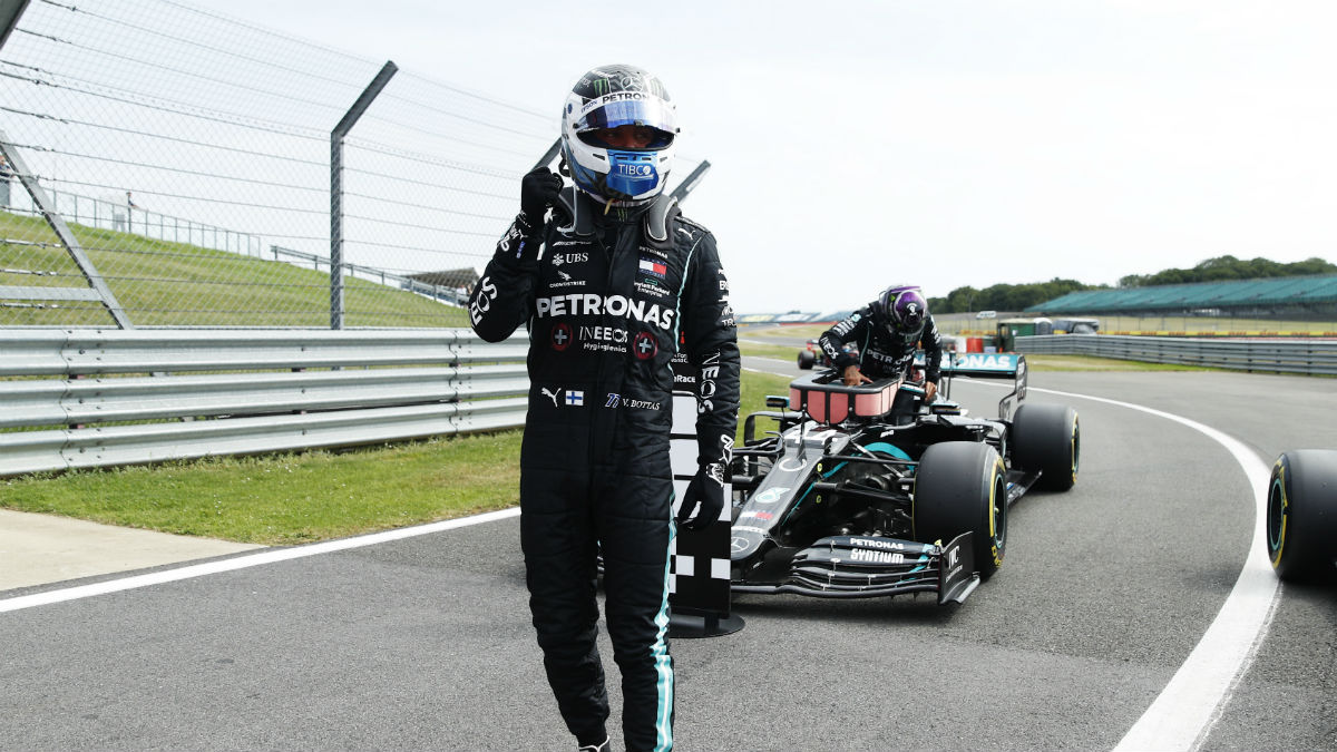 Valtteri Bottas, pole en Silverstone. (Getty)