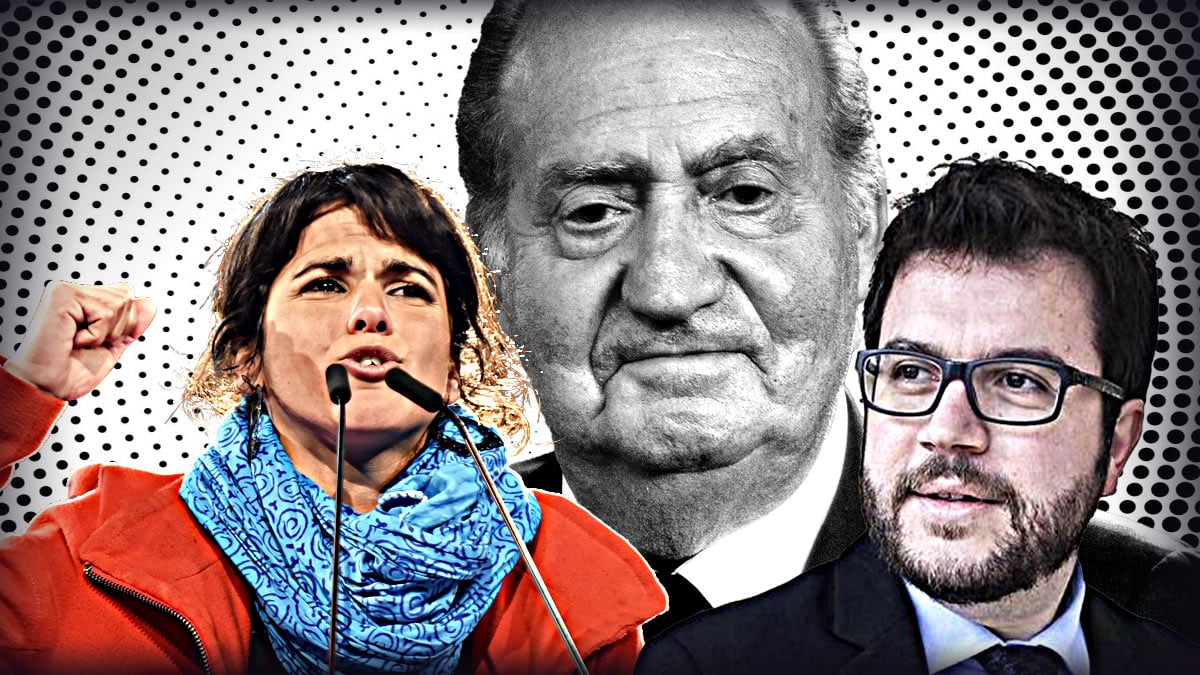 Teresa Rodríguez, Juan Carlos I y Pere Aragonés