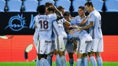 Los jugadores del Celta de Vigo celebran un gol. (Getty)