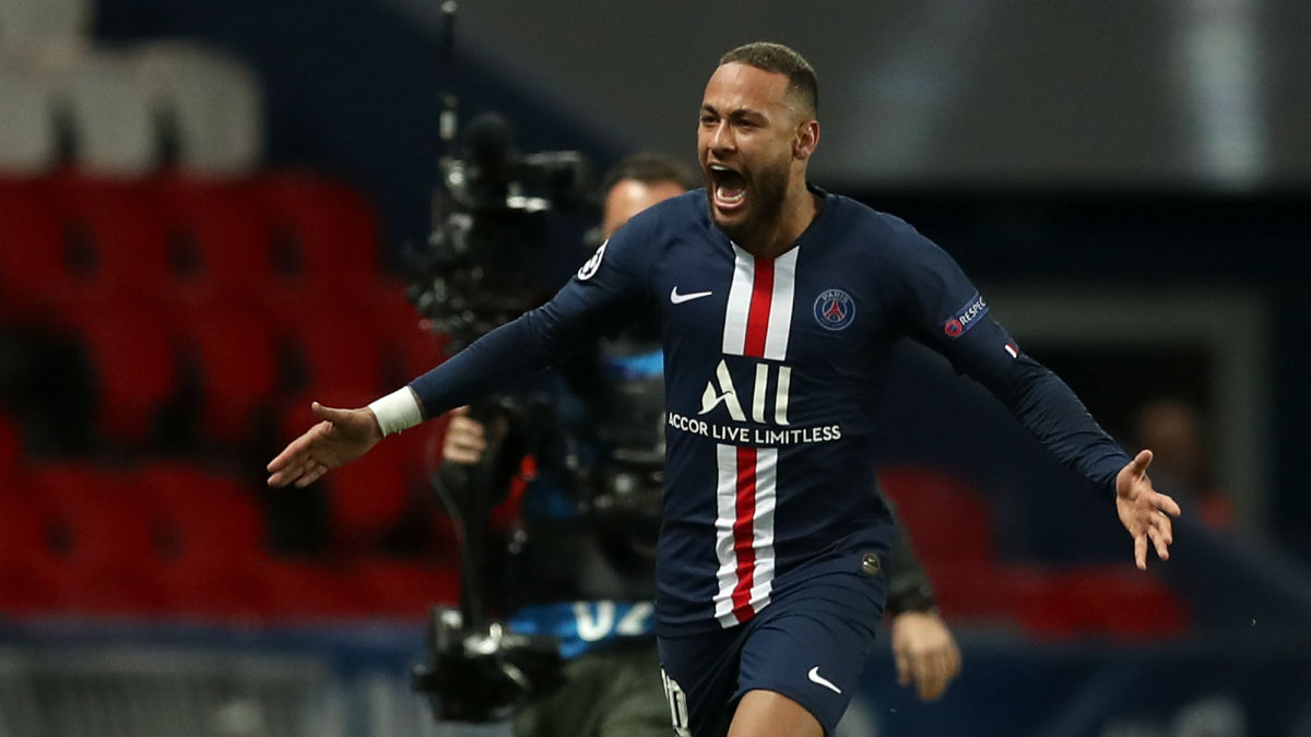 Neymar celebra un gol con el PSG. (Getty)