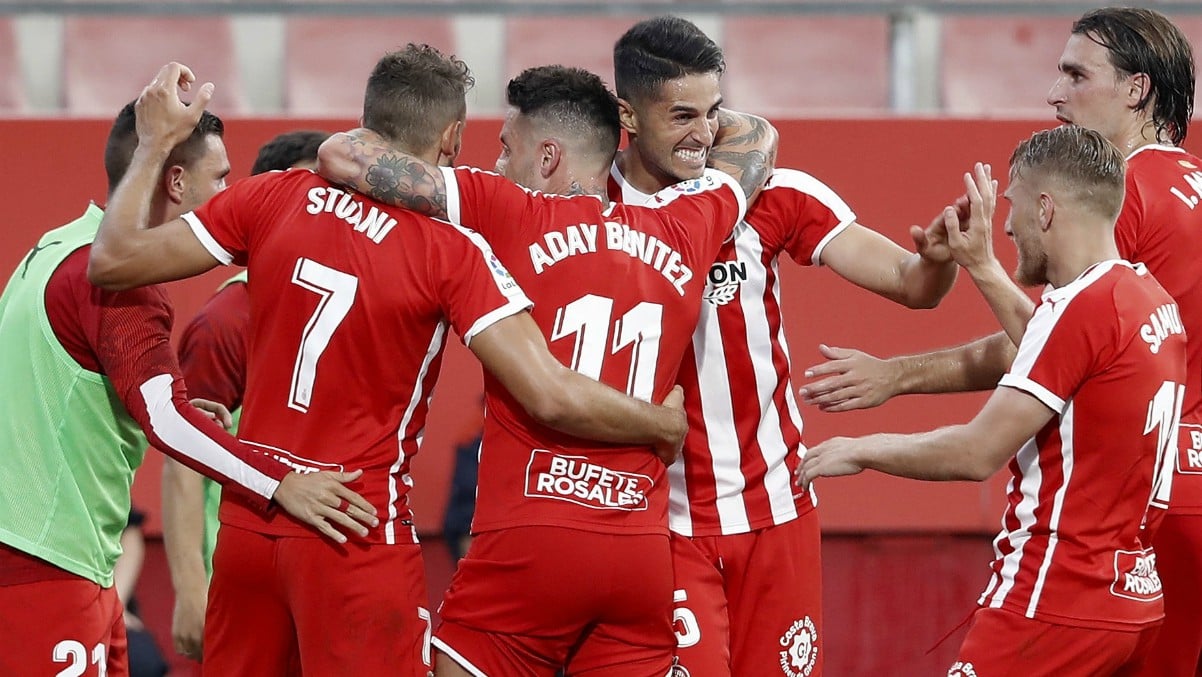 El Girona venció al Almería en Montilivi. (EFE)