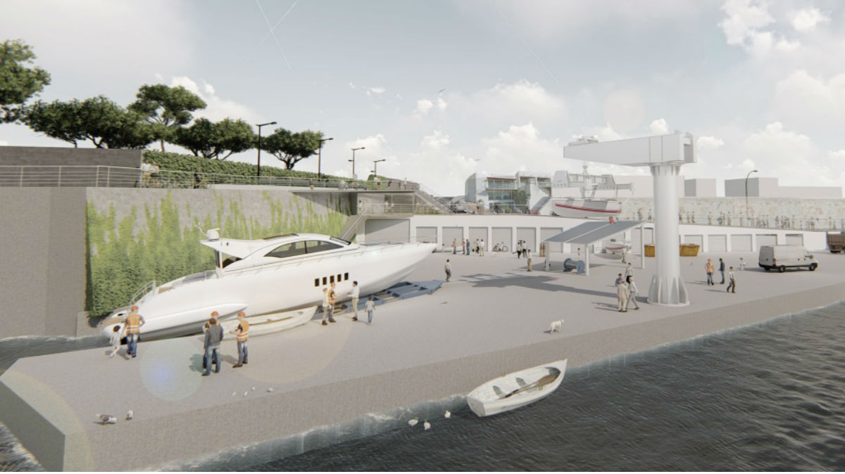 Las instalaciones diseñadas por la empresa de la hija de Díaz Ferrán para el puerto de Ciutadella (Menorca).