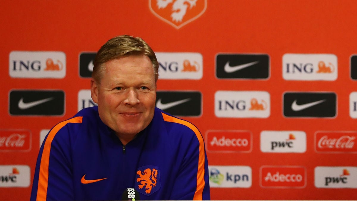 Ronald Koeman, en una rueda de prensa. (Getty)