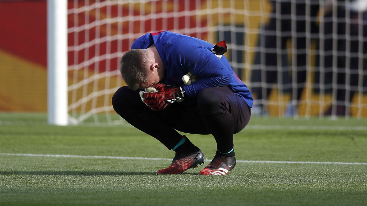 Ter Stegen, antes de un partido con el Barcelona. (Getty)