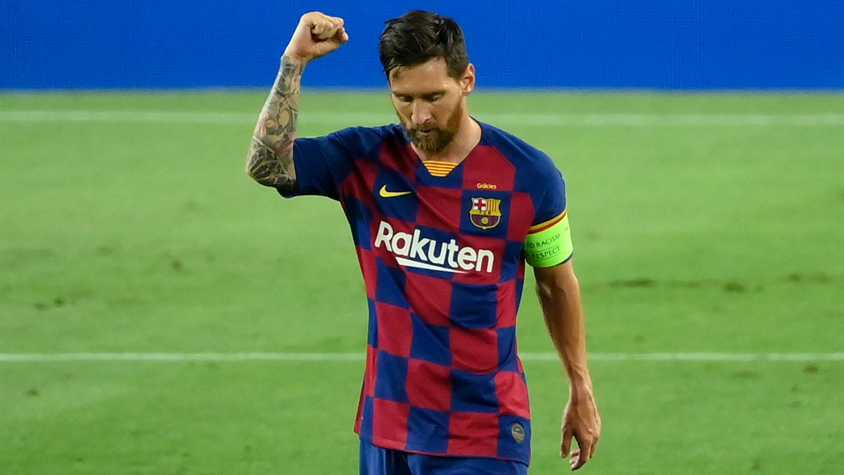 Leo Messi, durante un partido del Barcelona. (AFP)