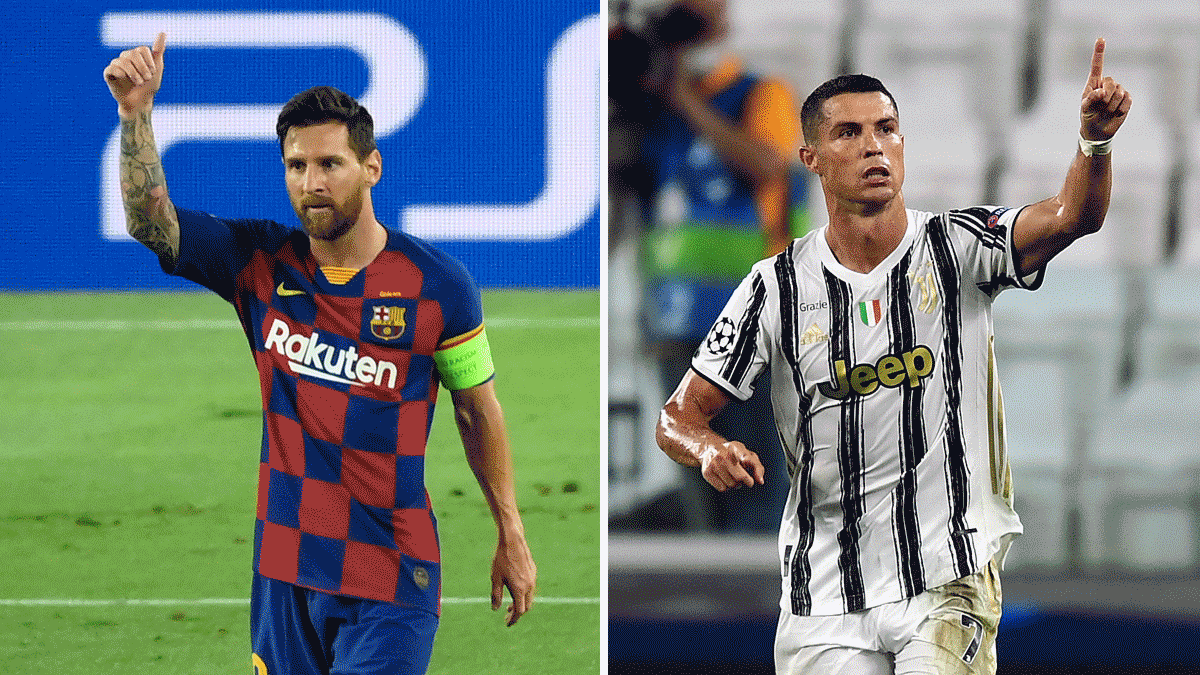Leo Messi y Cristiano Ronaldo (AFP)