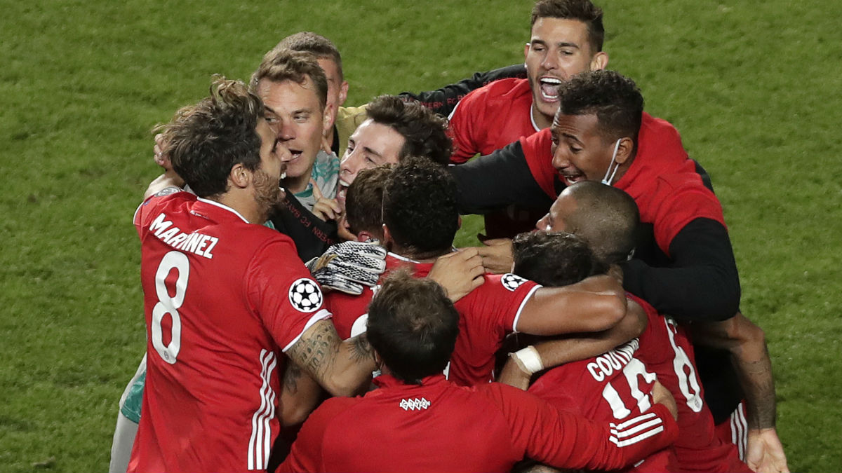 Los jugadores del Bayern celebran su victoria en la final de la Champions. (Getty)