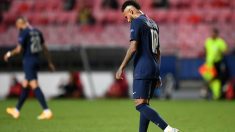 Neymar, cabizbajo durante la final de la Champions League entre PSG y Bayern de Múnich. (Getty)