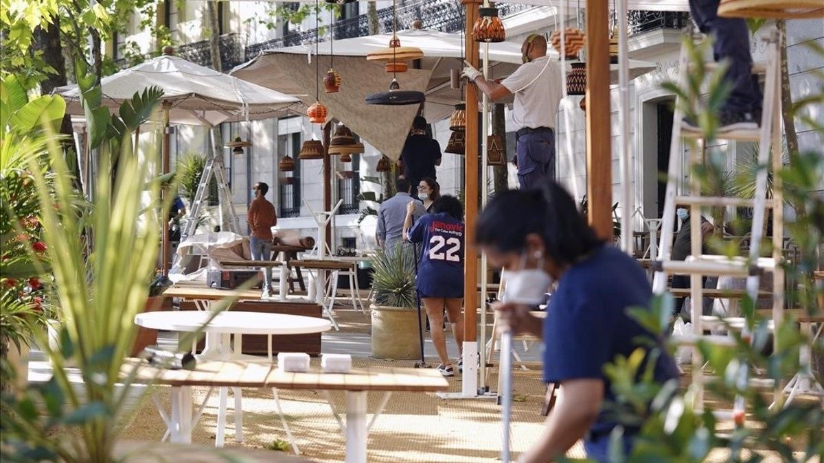 Terraza en Madrid.