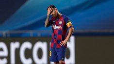Messi, tras el Barcelona-Bayern de Champions (AFP).