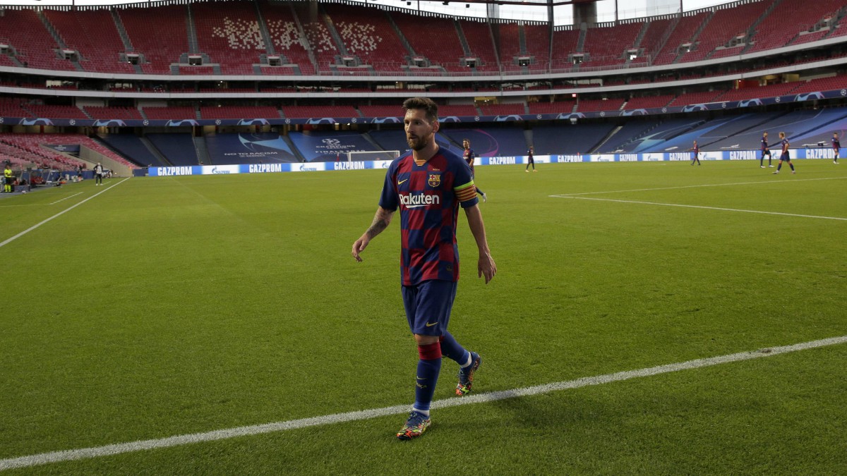 Messi, tras el partido ante el Bayern. (Getty)