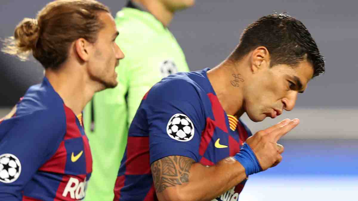 Luis Suárez celebra un gol. (AFP)