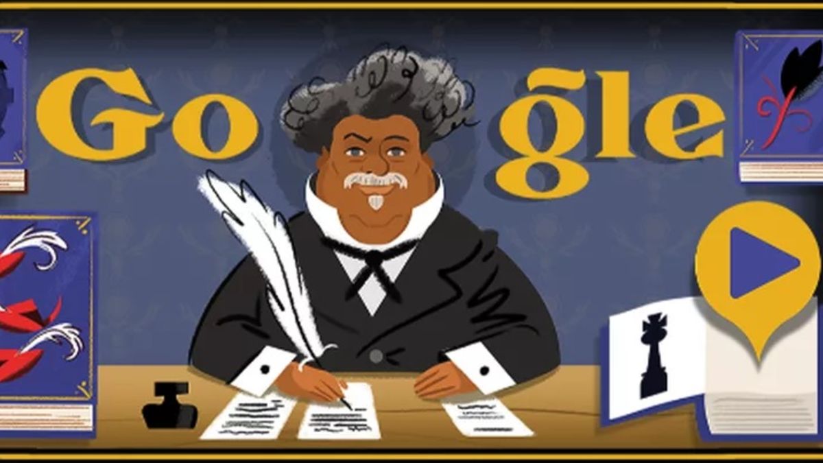 El Doodle de Google dedicado a Alejandro Dumas